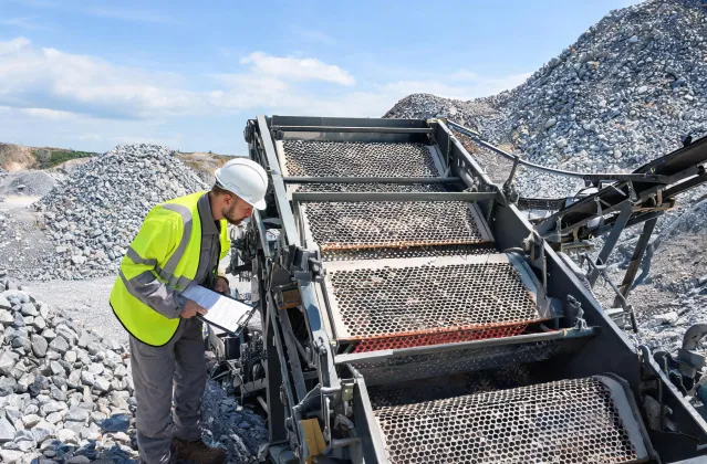 Field service engineer at vibrating screen